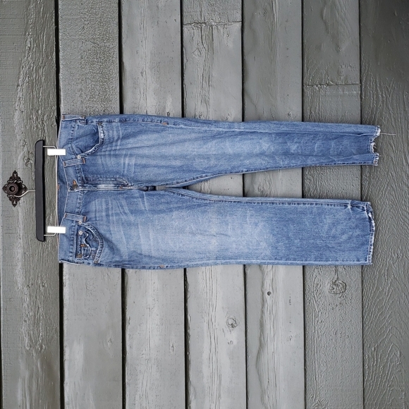 TRUE RELIGION Ricky Straight Mens Jeans sz 40 x 34 Relaxed Distressed Denim - Picture 2 of 12